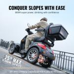 Heavy Duty 4-Wheel Mobility Scooter, 31/40 Mile Range