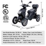 Heavy Duty 4-Wheel Scooter, 40 Mile Range