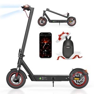 iScooter i10Plus/i10Max Fast Electric Scooter Adults, 50/80 KM Range, Support APP One-click Lock, Dual Suspension, 3 Braking Systems & Turn Signals, 120KG Capacity