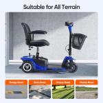 Folding 3-Wheel Electric Mobility Scooter for Adults
