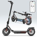 Electric Scooter Adult, 500W Peak Motor, 42km Long Range, 10” Solid and Pneumatic tire,3 speed mode, Foldable Electric Scooters,36V 10.4Ah Electric Scooter for Adults and Teens