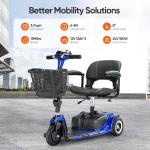 Folding 3-Wheel Electric Mobility Scooter for Adults