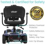 Vive 4 Wheel Electric Mobility Scooter for Travel