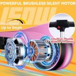 Kid's 24V Pink Electric Scooter with Bluetooth & Lights