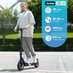 iScooter Electric Scooter, i9 Electric Scooters Adult, 8.5”Solid Tires, 30km Range, 3 Speed Mode, Foldable Electric Scooters with APP, Double Braking System for Adults and Teens