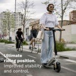 Pure Flex Electric Scooter Adult, Ultimate Riding Position, 24.8mi (40KM) Long Range, 500W Motor, Lightweight Foldable Electric Scooters, E Scooter with 10'' Tubeless Tyres and Indicators