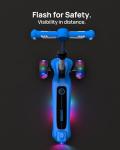 Kids Electric Scooter with LED Wheels, Blue