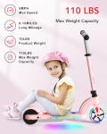 ANHAO Kids Electric Scooter with Adjustable Speed