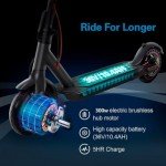 LOFIR 8.5" Aluminum Alloy Folding Electric Scooter Connectivity App Legal for Road Including Lock Function Load, 30Km Autonomy, Battery 387Wh, Maximum Load 120kg, Black