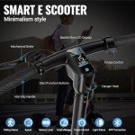 Electric Scooter Adult, 500W Peak Motor, 42km Long Range, 10” Solid and Pneumatic tire,3 speed mode, Foldable Electric Scooters,36V 10.4Ah Electric Scooter for Adults and Teens