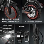 LOFIR 8.5" Aluminum Alloy Folding Electric Scooter Connectivity App Legal for Road Including Lock Function Load, 30Km Autonomy, Battery 387Wh, Maximum Load 120kg, Black