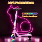 Pink Electric Scooter for Kids Ages 6-12