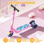 Pink Electric Scooter for Kids Ages 6-12