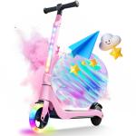 Pink Electric Scooter for Kids Ages 6-12
