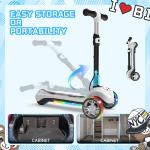 Kids 3-Wheel Electric Scooter with LED Light