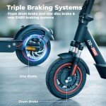 iScooter i10Plus/i10Max Fast Electric Scooter Adults, 50/80 KM Range, Support APP One-click Lock, Dual Suspension, 3 Braking Systems & Turn Signals, 120KG Capacity