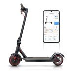 LOFIR 8.5" Aluminum Alloy Folding Electric Scooter Connectivity App Legal for Road Including Lock Function Load, 30Km Autonomy, Battery 387Wh, Maximum Load 120kg, Black