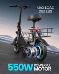 Gyroor Adult Electric Scooter with Large Basket