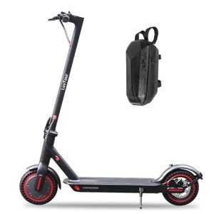 LuvTour Electric Scooter Adult, ES-S3 PRO E Scooters Max. 40km Range, Foldable Electric Scooters with APP, Double Braking System (8.5 inch Solid Tire,15-20km,Black)
