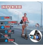 500W Foldable Electric Scooter, 20MPH, 21Mi Range
