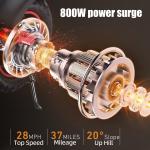 800W Electric Scooter for Adults with 10" Fat Tires