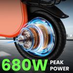 Foldable Electric Scooter with Seat and Basket