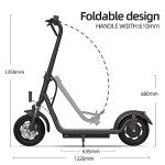 Electric Scooter Adult, Foldable All Terrain Scooter with 12 Inch Solid Tires, Powerful Range and Long Battery Life, Triple Brake Protection, 3 Speed Modes