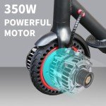 LuvTour Electric Scooter Adult, ES-S3 PRO E Scooters Max. 40km Range, Foldable Electric Scooters with APP, Double Braking System (8.5 inch Solid Tire,15-20km,Black)