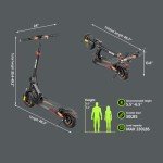 Electric Scooter Adult, iENYRID M4 Pro S+ E Scooter 20-30 Miles Long Range, 3 Speed Mode Adjustable,LCD Display Double Braking System,Foldable & Portable, Black