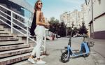 Foldable Electric Scooter with Seat and Basket