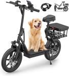 Upgraded Electric Scooter with Seat and Suspension