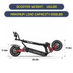 6000W Dual Motor Folding Electric Scooter 11" Tire