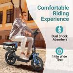 Upgraded Electric Scooter with Seat and Suspension