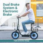 Upgraded Electric Scooter with Seat and Suspension