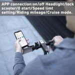 Folding electric scooter for adults, 10.4Ah class A battery, range 25~35Km, APP connection Donate lock and phone holder