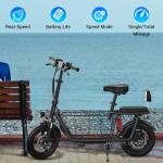 Folding Electric Scooter with Seat and Basket