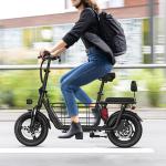 Folding Electric Scooter with Seat and Basket