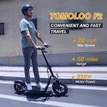 Electric Scooter Adult, Foldable All Terrain Scooter with 12 Inch Solid Tires, Powerful Range and Long Battery Life, Triple Brake Protection, 3 Speed Modes