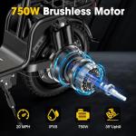 Foldable Electric Scooter with Seat, 20MPH Speed