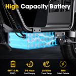 Foldable Electric Scooter with Seat, 20MPH Speed