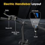 Foldable Electric Scooter with Seat, 20MPH Speed