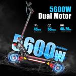 5600W Dual Motor Electric Scooter, 55 Miles Range