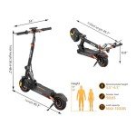 Electric Scooter Adult, E Scooter 35 km Long Range, 3 Speed Mode Adjustable,LCD Display Double Braking System,Foldable and Portable
