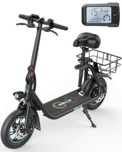 Gyroor Electric Commuter Scooter with Seat and Basket