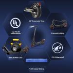 HopCycle 500W Electric Scooter - 18 MPH Speed