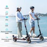 HITWAY Electric Scooter Adult 10 Inch, 15.6-27AH Battery 500W Motor, Foldabler, 3 Speed Modes, Maximum Speed 25KM/H, Tubeless Tire, Turn Signals, APP