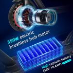 Foldable Electric Scooter, 18-28 Mile Range, Dual Suspension