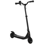 HOMCOM Electric Scooter, 120W Motor E-Scooter with Adjustable Height, Battery Display, Rear Brake for Ages 6+ Years - Black
