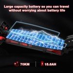 HITWAY Electric Scooter,Foldable Electric Scooters For Adults,10”Tubeless Tires,Double shock absorber,500W Motor,15.6AH-27AH Battery,3 Speed Modes,70-110KM Range,Max Speed 25KM/H,Led Display,APP