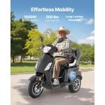 Uimoso Heavy-Duty 3-Wheel Scooter, 21.5-Mile Range